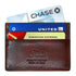 Floto Italian Venezia Leather Credit Card Wallet Vecchio brown packed
